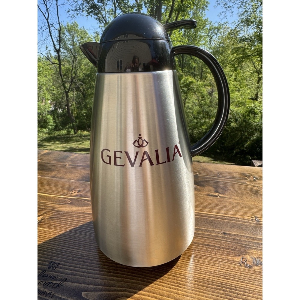 Gevalia 1 Quart Thermal Coffee Carafe‎ 36 Oz Stainless Steel Insulated Server